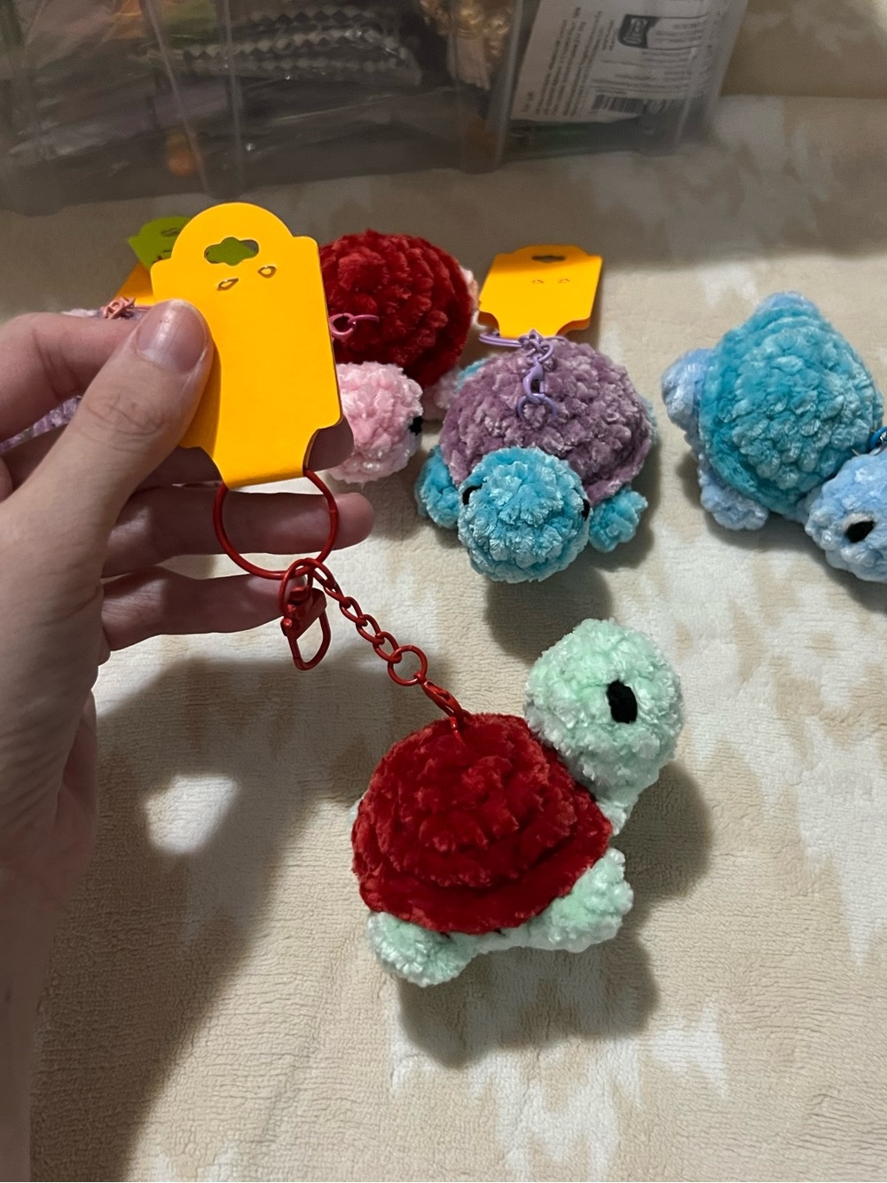 Mini Crocheted Turtle Keychain 🐢